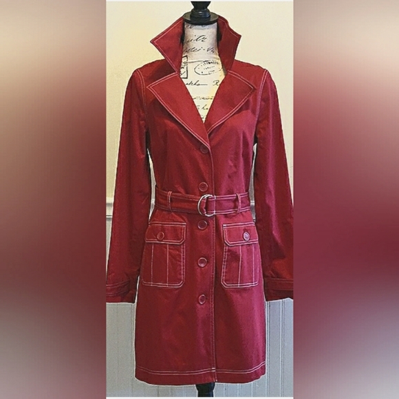 Apt. 9 Jackets & Blazers - Apt 9 red trenchcoat.